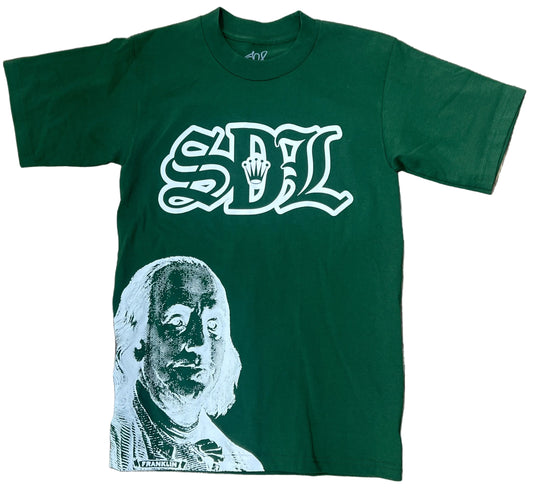 Skys Da Limit Green/White Benjamin Tee