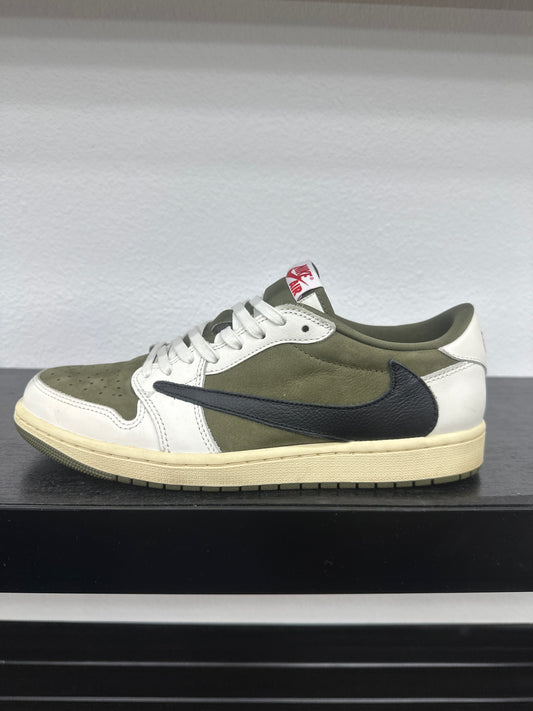 Preowned Jordan 1 Retro Low Travis Scott Medium Olive