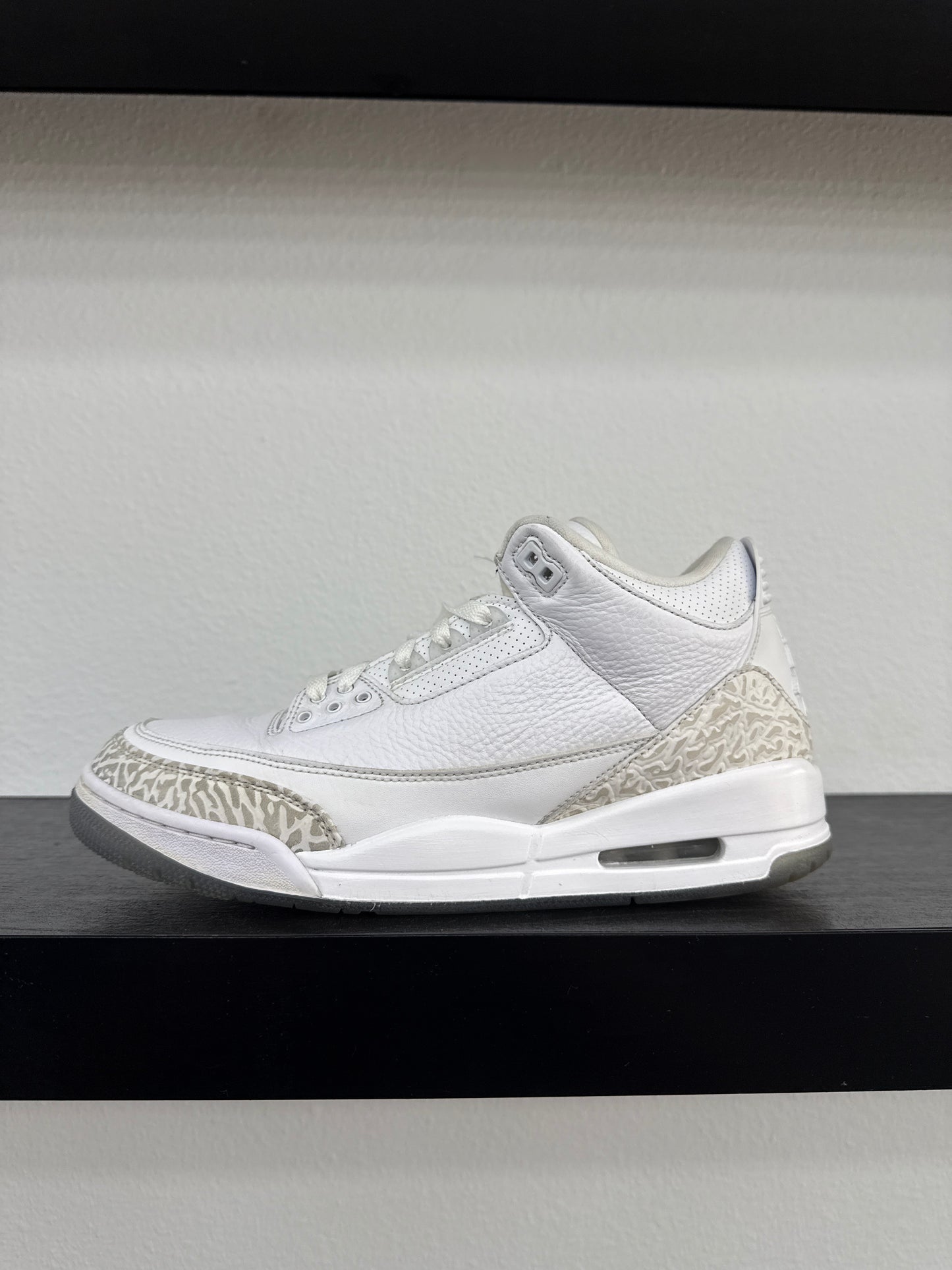 Preowned Jordan 3 Pure White 2018
