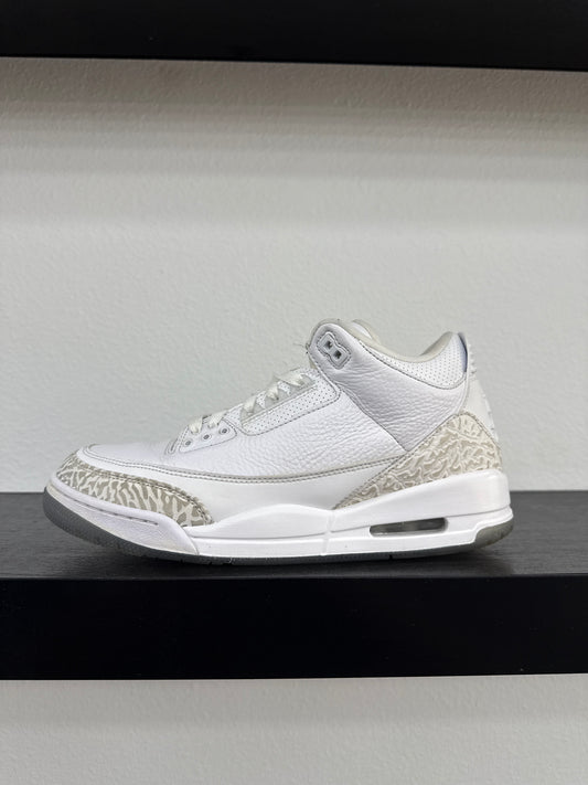 Preowned Jordan 3 Pure White 2018