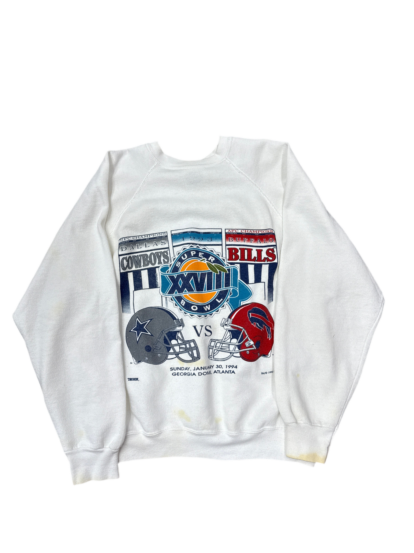 1990's Cowboys vs Bills Super Bowl Crewneck