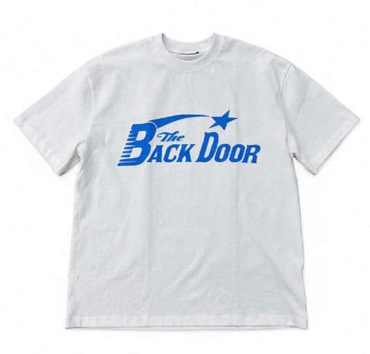 The Backdoor Classic Logo White/Blue Tee