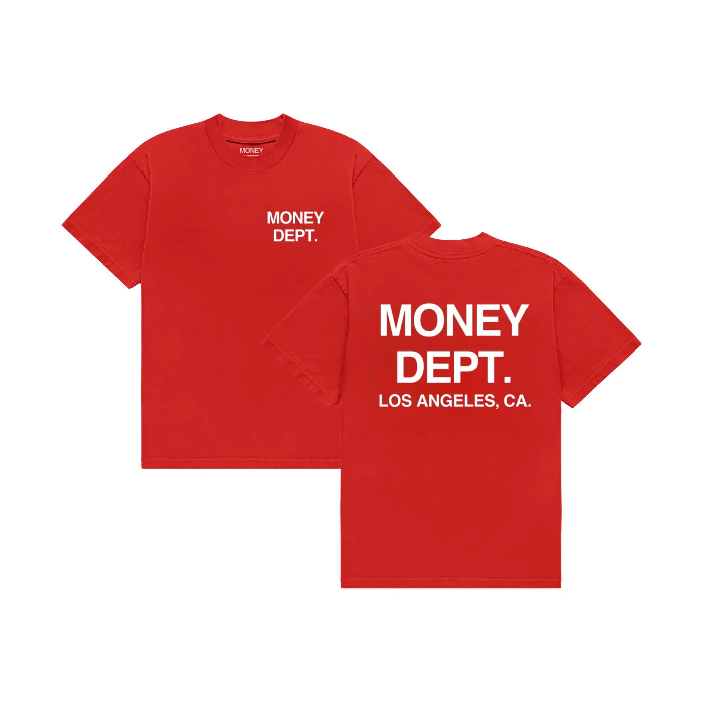 Money Dept. Red/White Classic Tee