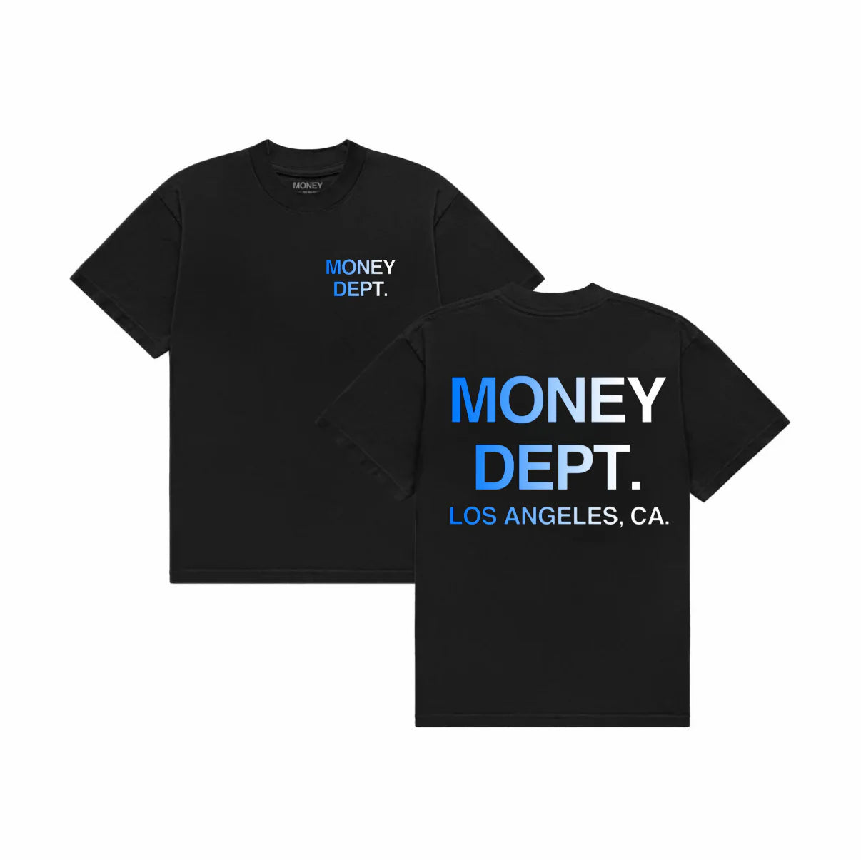 Money Dept. Black Two Tone Tee Royal/White
