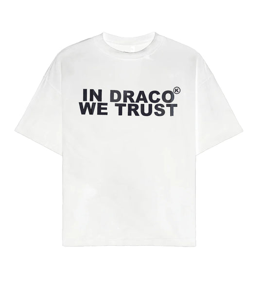 In Draco We Trust Oversized Tee White/Black