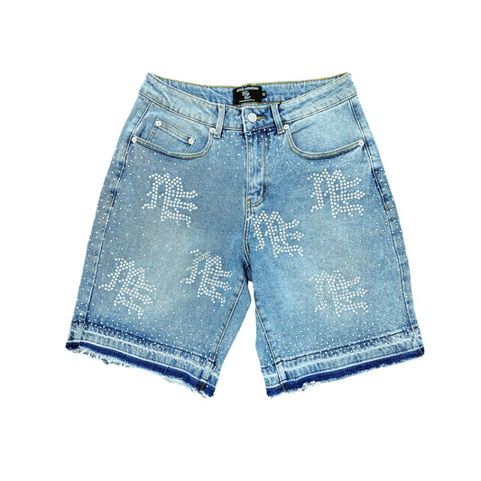 Mixed Emotions Rhinestone Denim Shorts