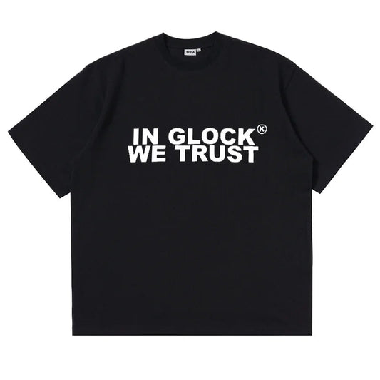 In Glock We Trust Oversized Tee White/Black
