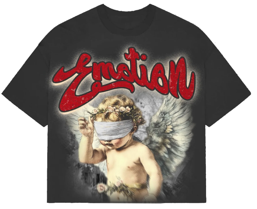 Mixed Emotions Grey “Blinded” Cropped Tee