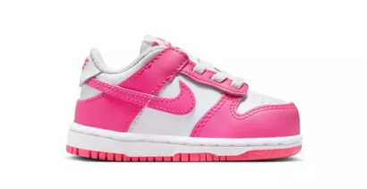 Nike Dunk Low "White/Laser Fuchsia" Toddler