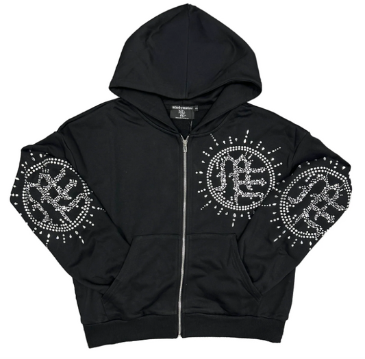 Mixed Emotions ‘Eclipse’ Black Rhinestone Hoodie