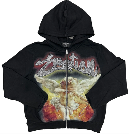 Mixed Emotions Black “Rhinestone” Hoodie