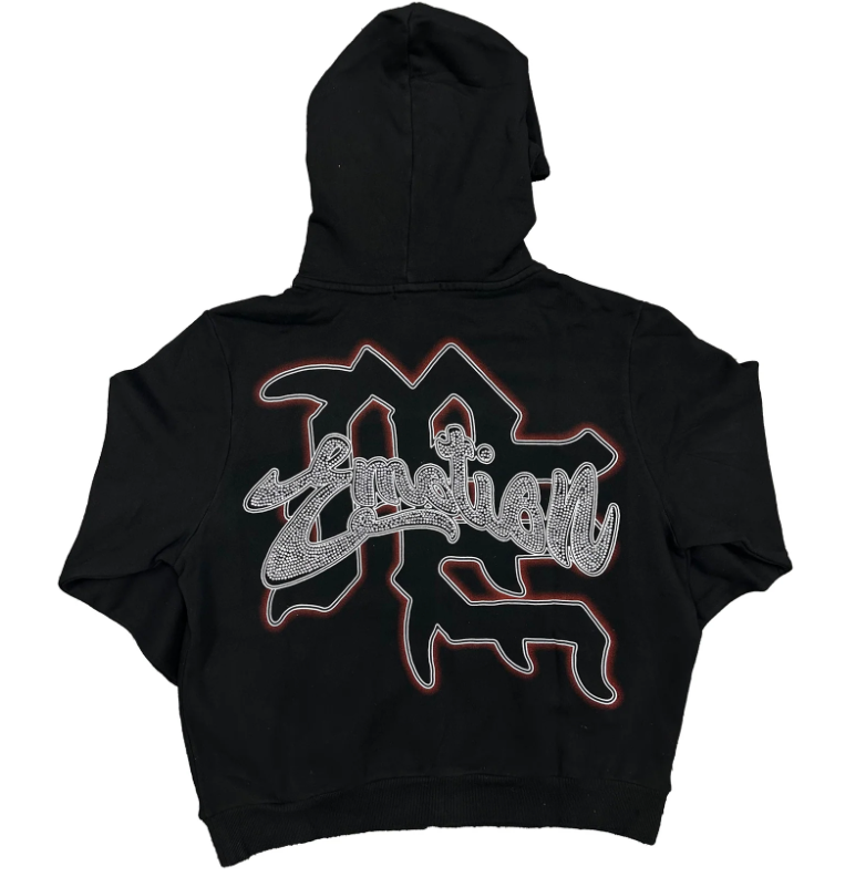 Mixed Emotions Black “Rhinestone” Hoodie