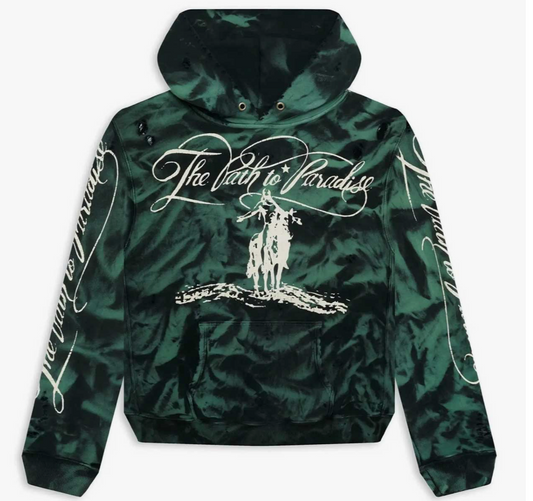 Hellstar Marble Paradise Hoodie 'Green/Black'