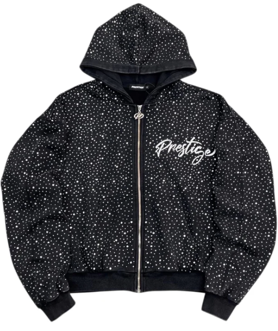 Prestige Collection Diamond Hoodie Black