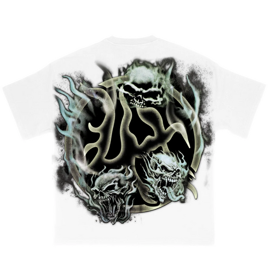 Lost Hills Demon Skull White Tee