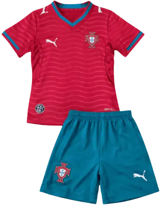 Portugal Home Ronaldo 2026 World Cup Kids Set