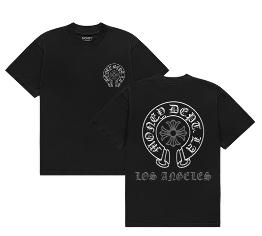 Money Dept. Black&White Old English Puff T-Shirt