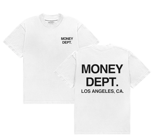 Money Dept. White & Black Classic T-Shirt