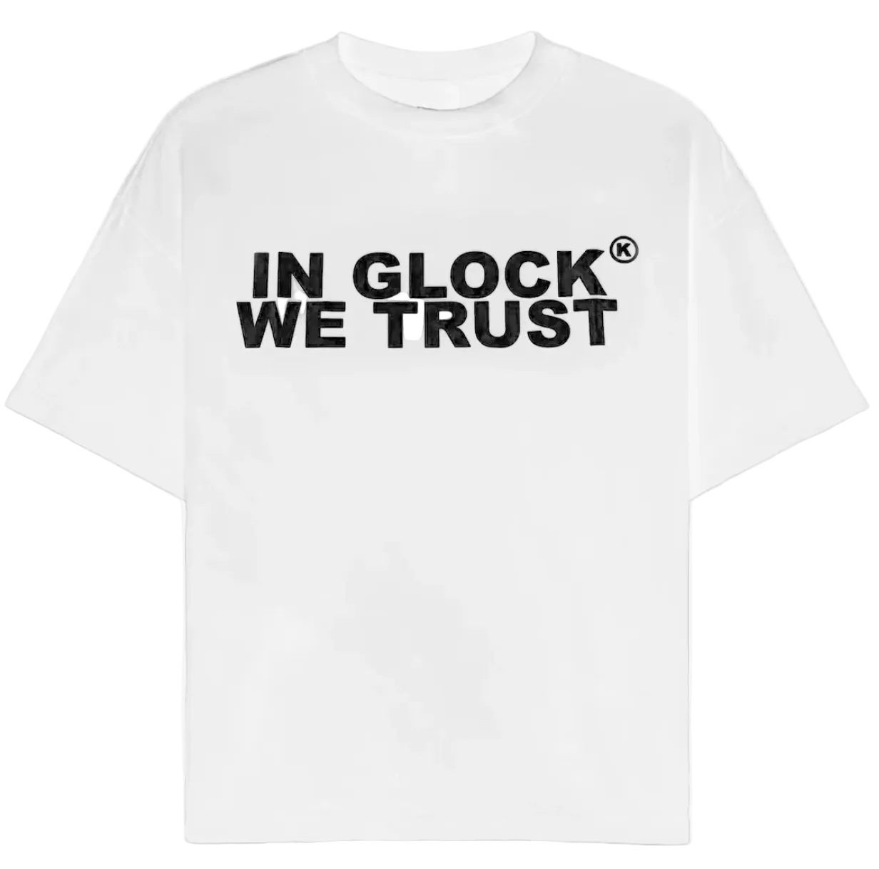 In Glock We Trust Oversized Tee White/Black
