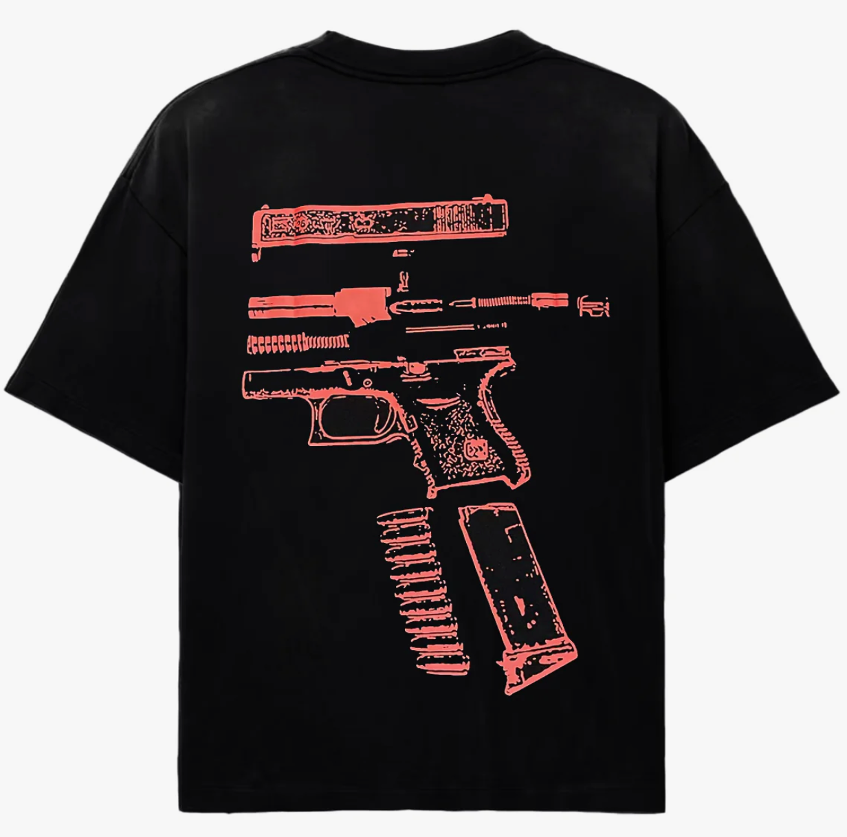 In Glock We Trust Oversized Tee Black/Red