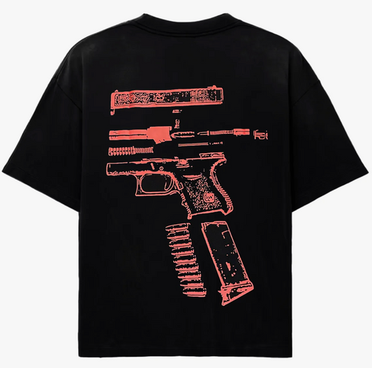 In Glock We Trust Oversized Tee Black/Red