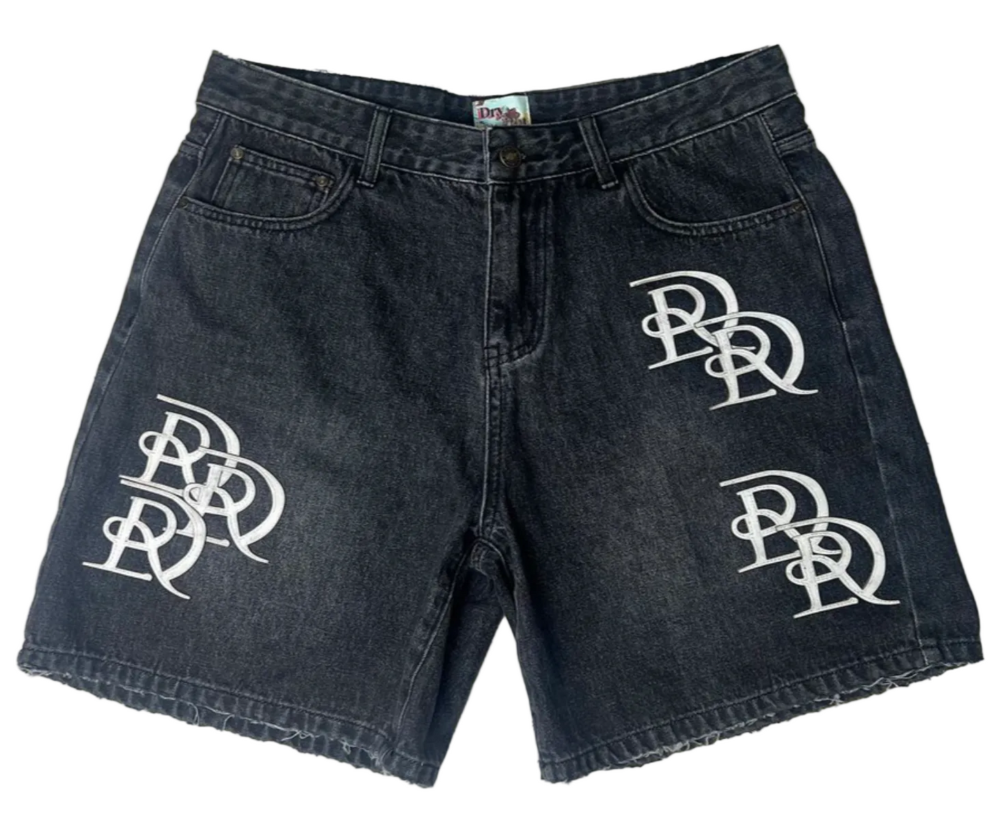 Dry Rot Black DR Leather Patch Shorts