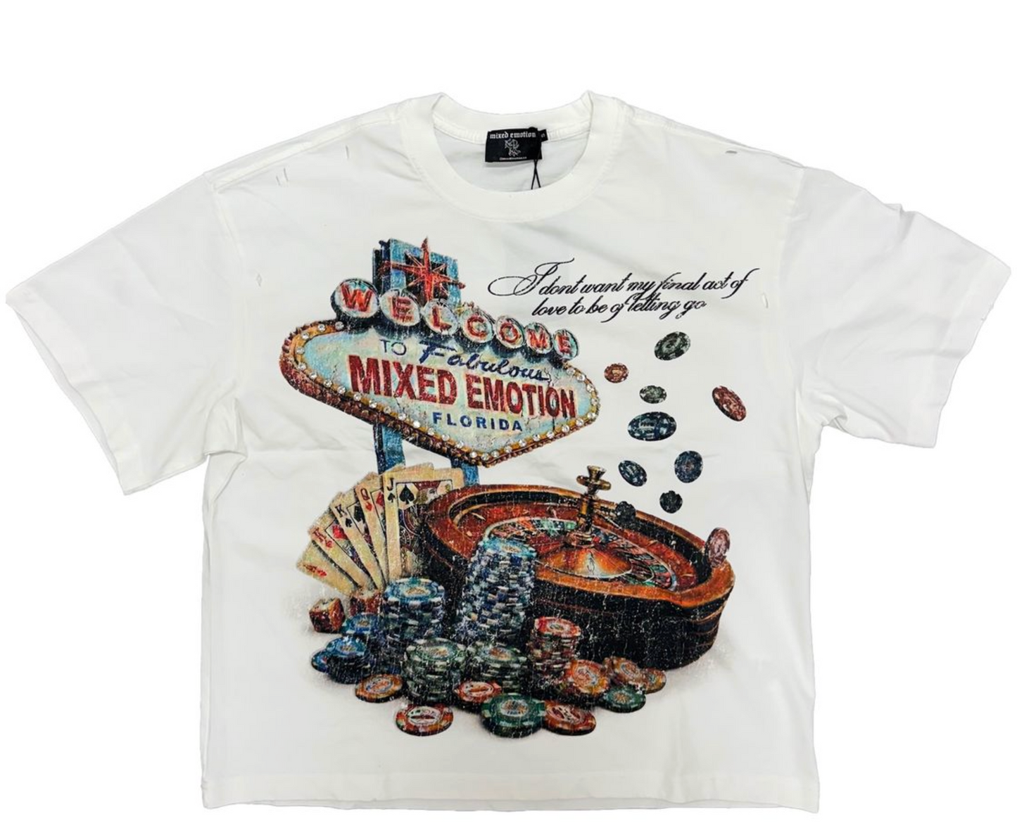 Mixed Emotions White Lottery Tee