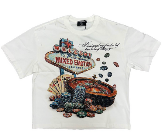 Mixed Emotions White Lottery Tee
