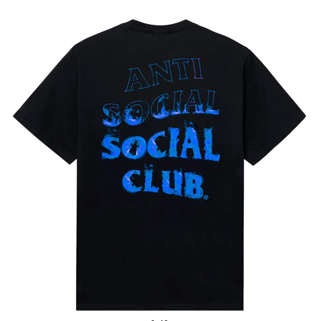 Anti Social Social Club A Fire Inside Tee Black/Blue