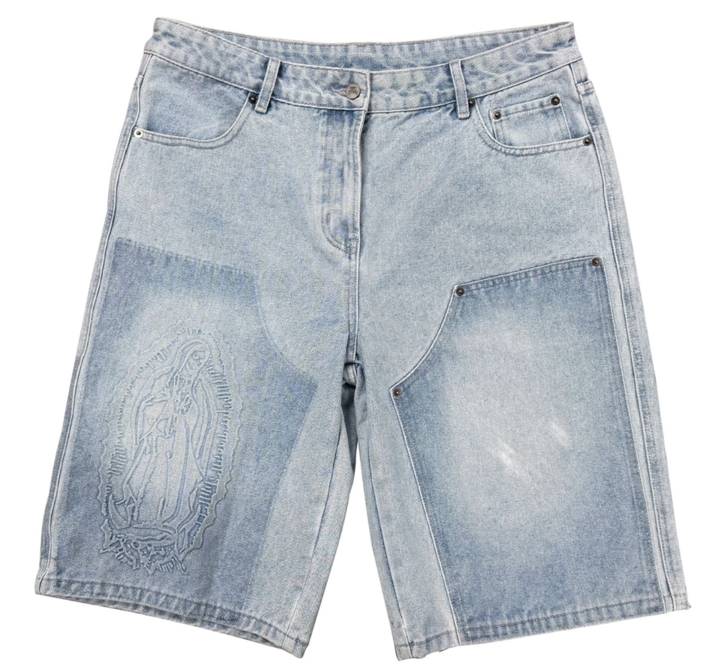 Heaven Carpenter Denim Shorts Light Blue