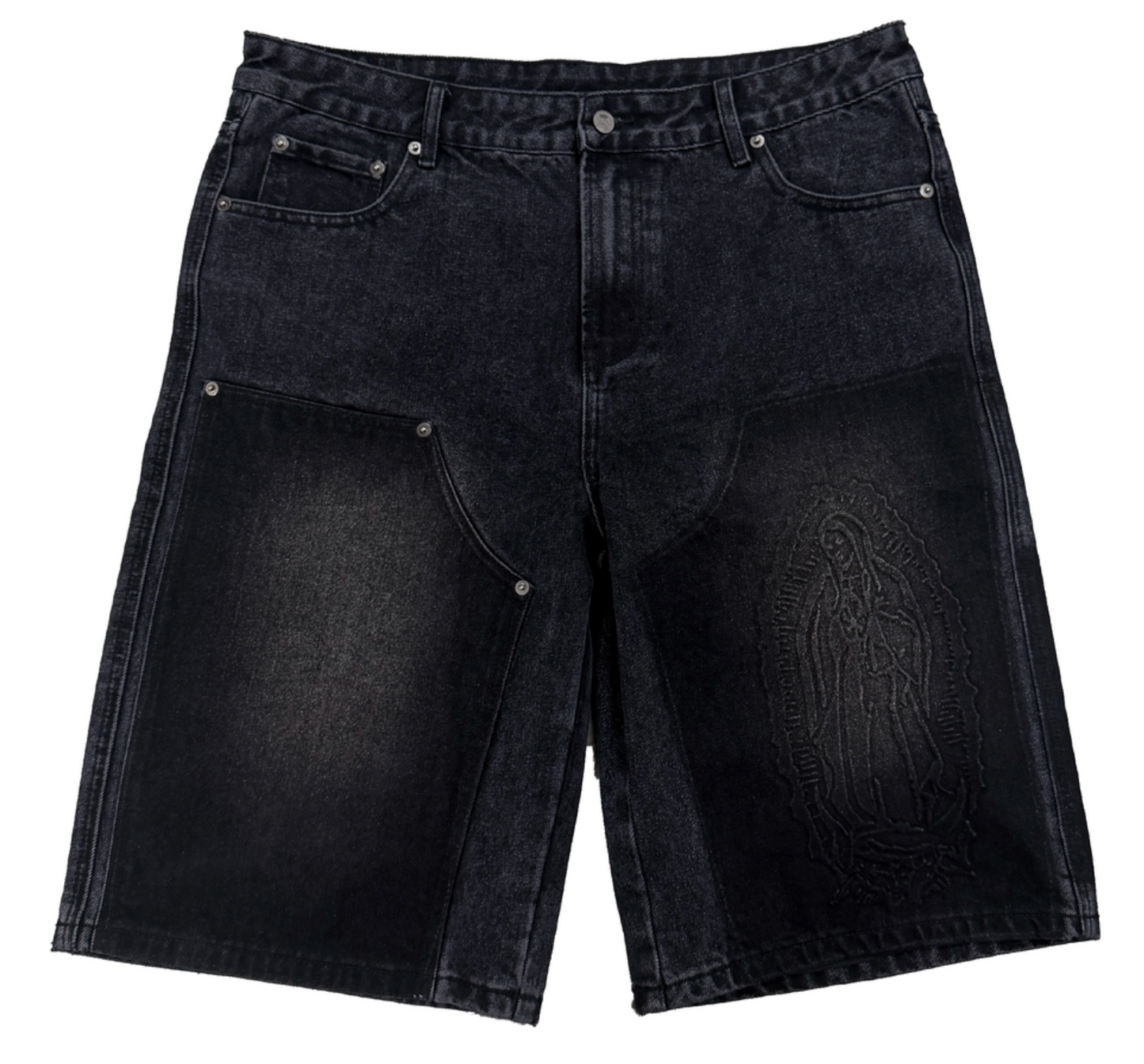 Heaven Carpenter Denim Shorts Black