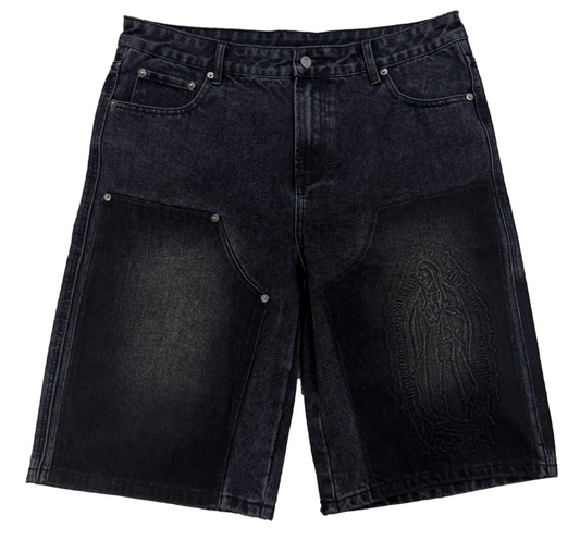 Heaven Carpenter Denim Shorts Black