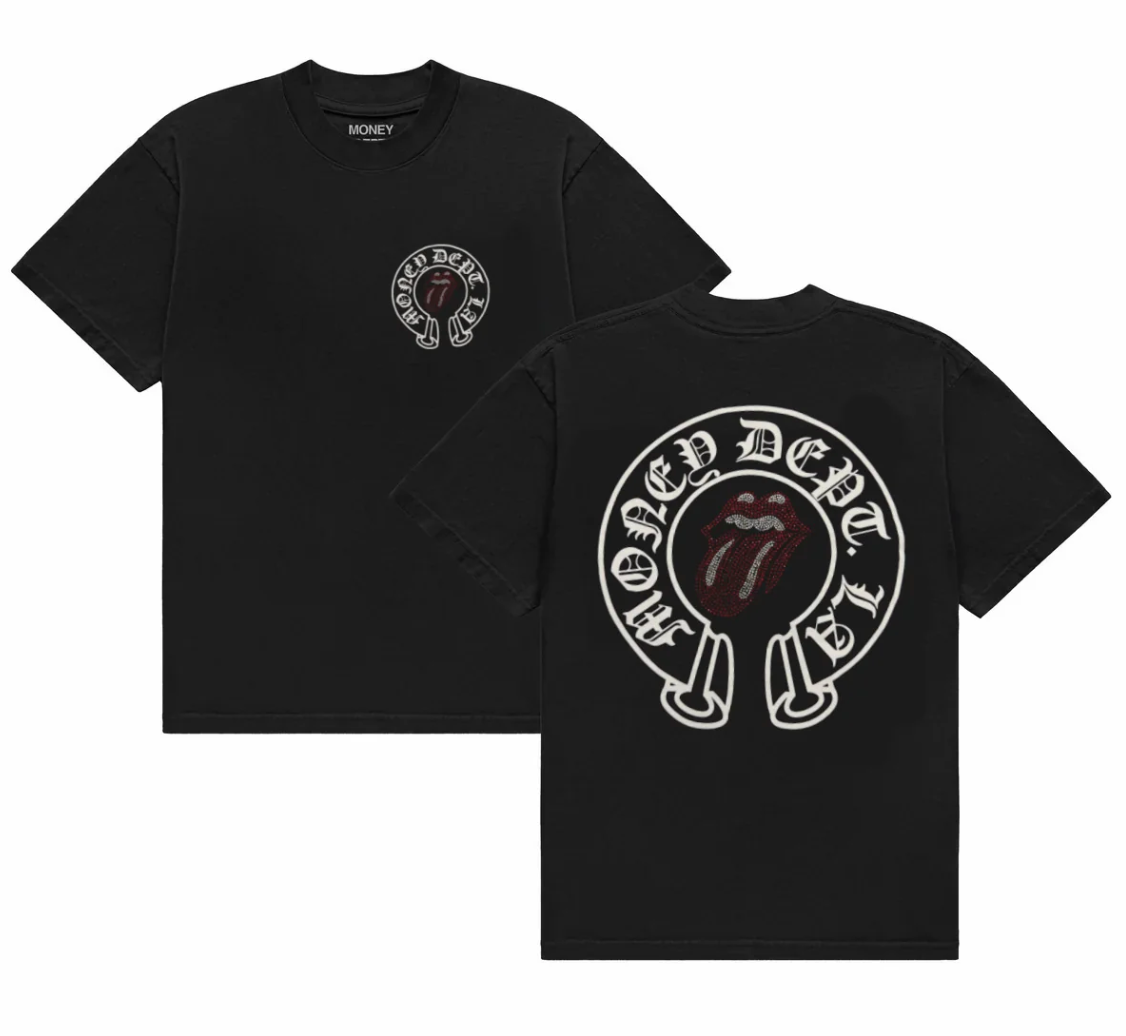 Money Dept. MD x Rolling Stone Rhinestones Tee