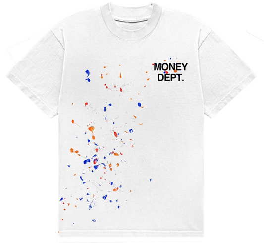 Money Dept. White & Black Paint Splatter