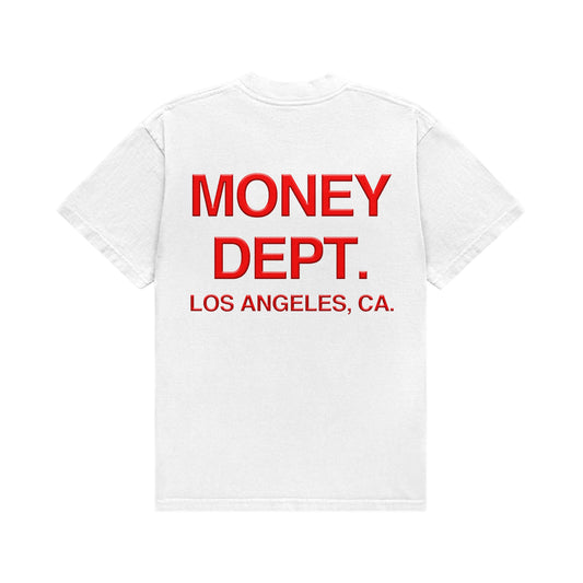 Money Dept. White/Red Classic Tee