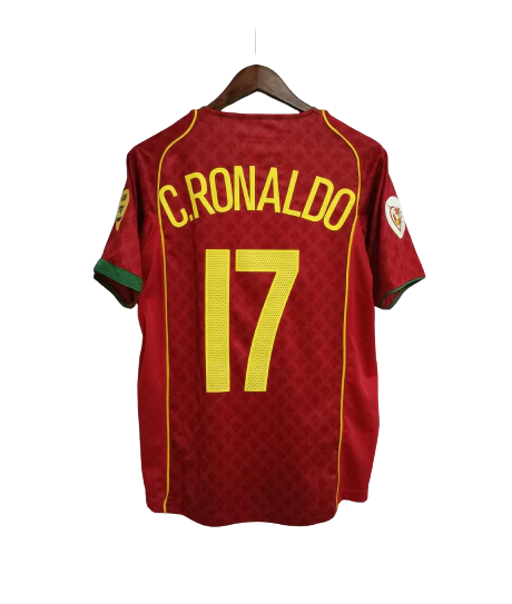 Portugal Ronaldo 2004 Home Jersey