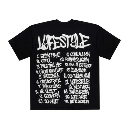 Cactus Plant Flea Market x Yeat Tracklist Tee Black