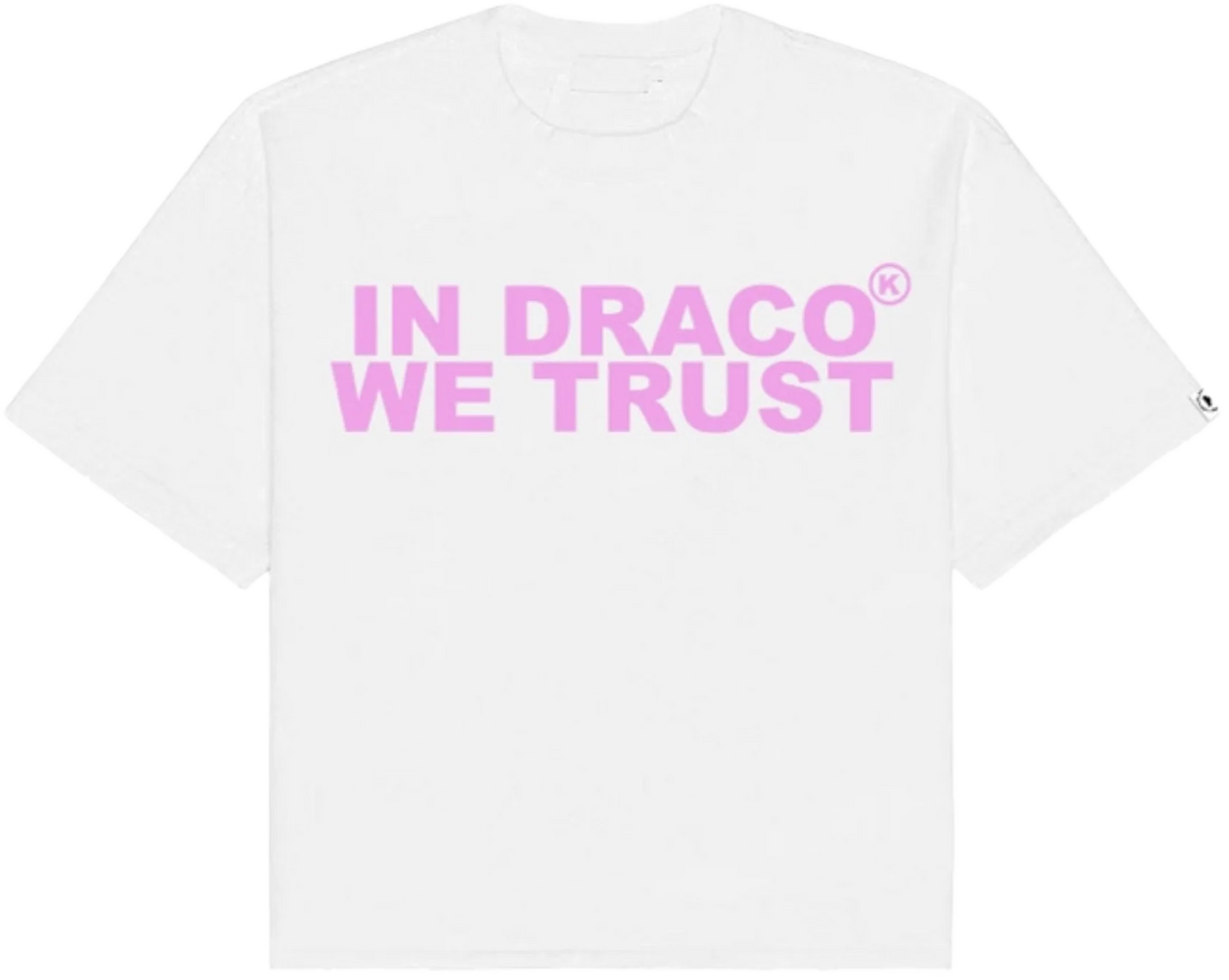 In Draco We Trust Oversized Tee White/Pink