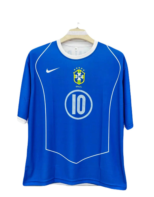 Brazil T90 Ronaldinho 2004 Blue Jersey