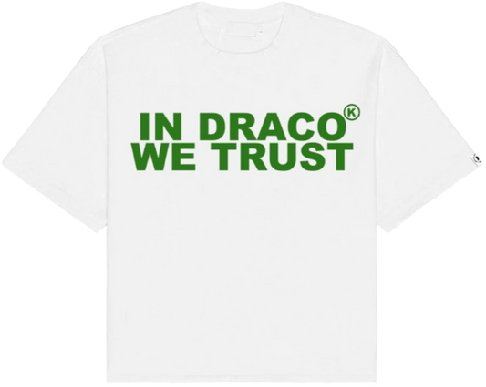 In Draco We Trust Oversized Tee White/Green
