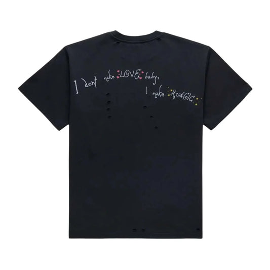 Homme Femme Grand Hotel Black Distressed Tee