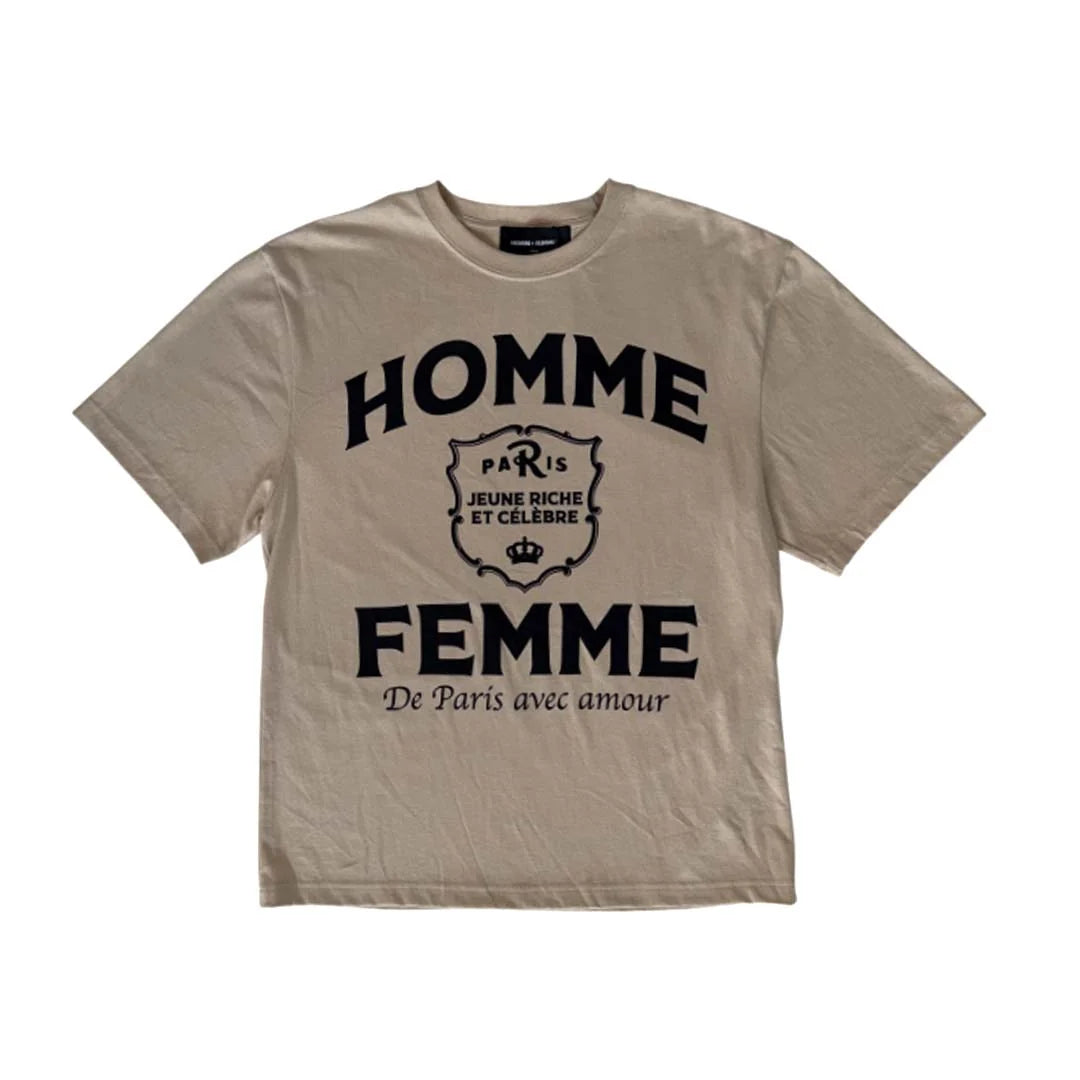 Homme Femme Paris Amour Cream Tee