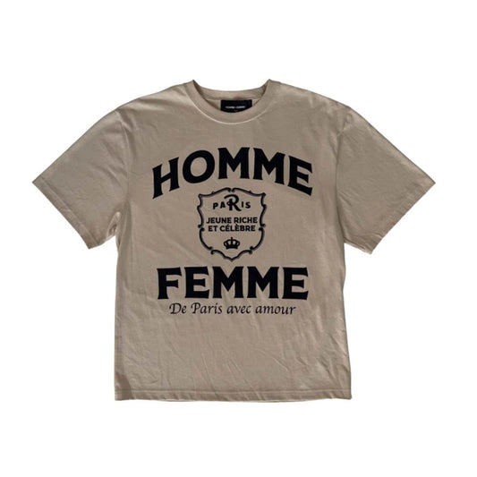 Homme Femme Paris Amour Cream Tee