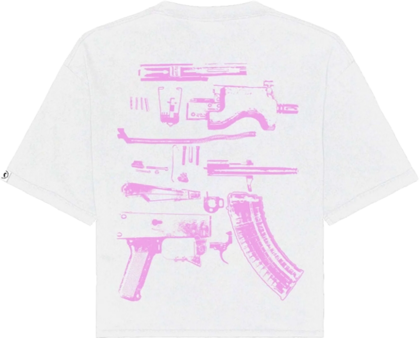 In Draco We Trust Oversized Tee White/Pink