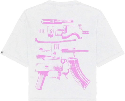 In Draco We Trust Oversized Tee White/Pink