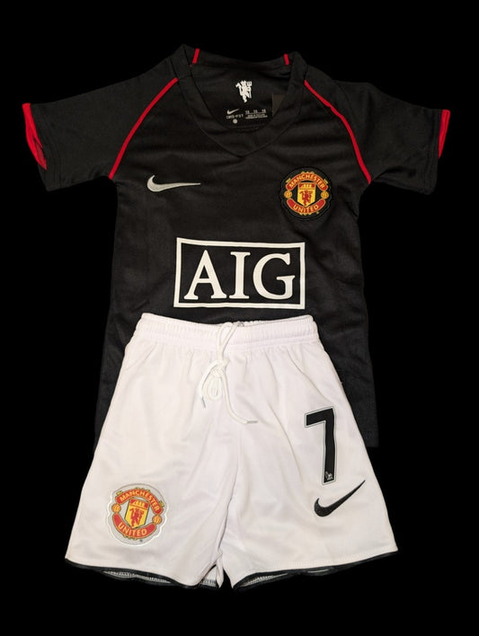 Manchester United Ronaldo 2008 Black Kids Set