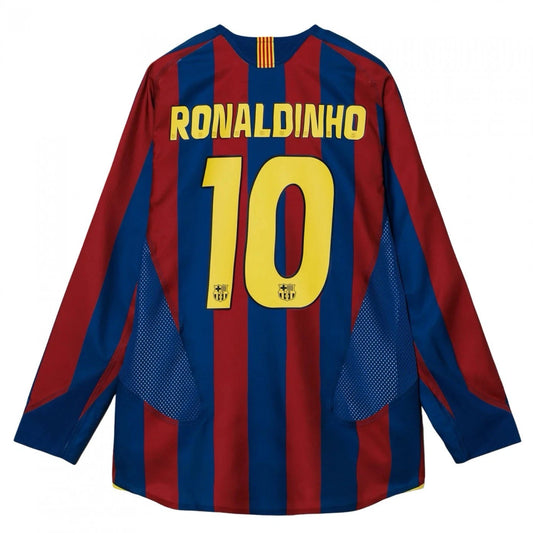 Barcelona Ronaldinho Longe Sleeve 2006 Home Jersey