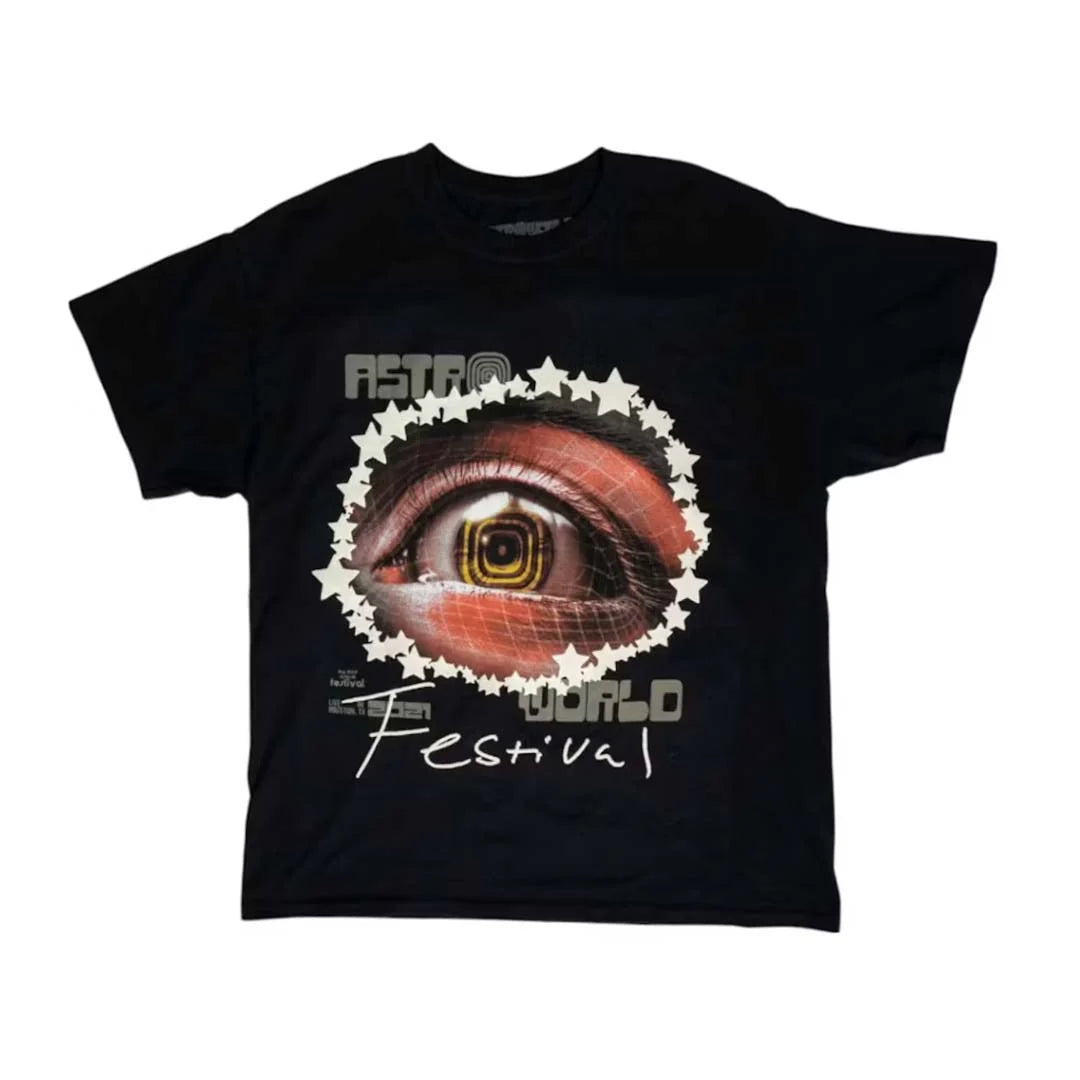 Travis Scott Starry Eyed Tee Black